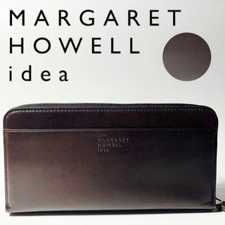 マーガレットハウエル(MARGARET HOWELL)のマーガレットハウエルアイデア ラウンドチャック チョコ 茶 人気 プレゼント(財布)