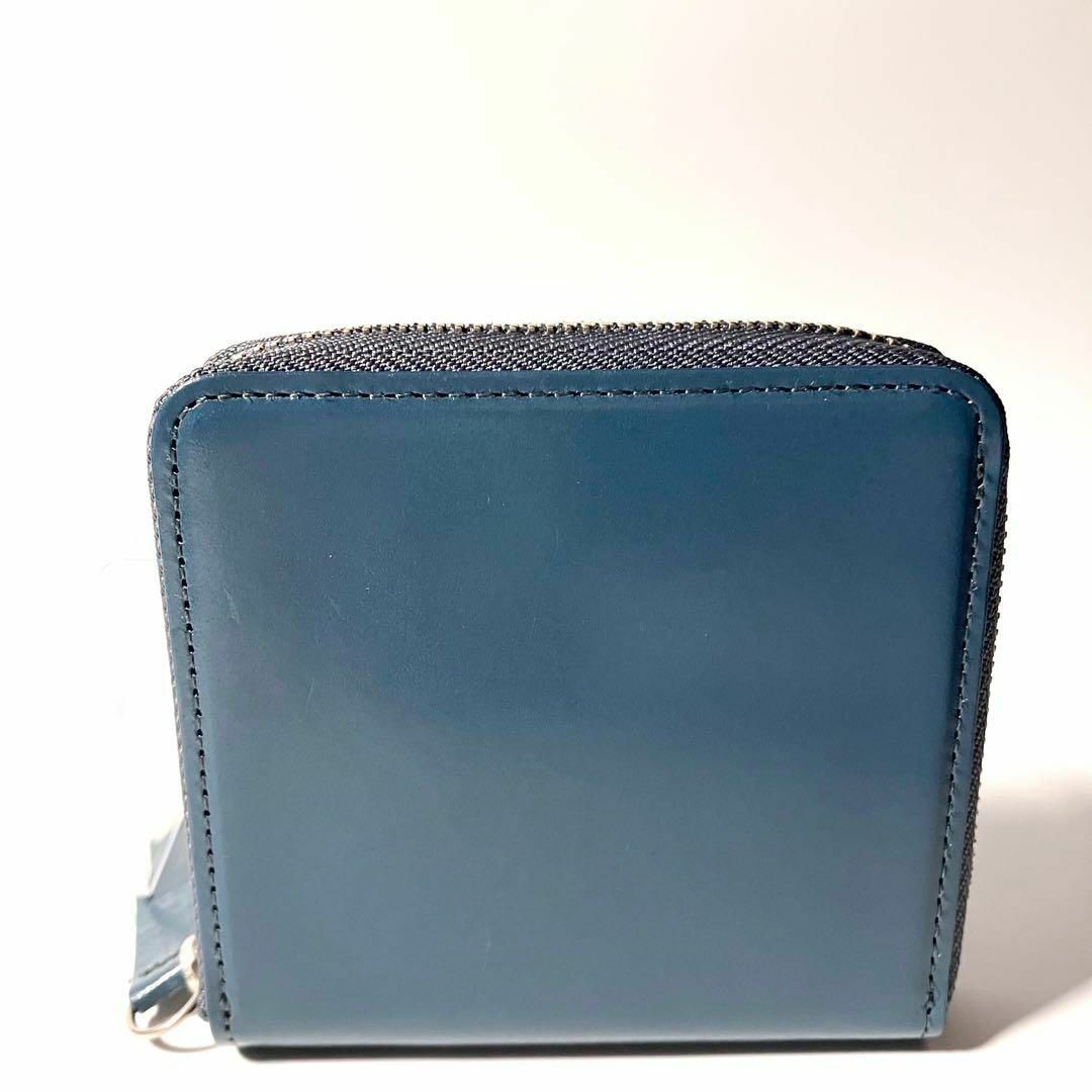 MARGARET HOWELL(マーガレットハウエル)の【人気】マーガレットハウエル 財布 二つ折り財布 ラウンドファスナー ブルー 青 レディースのファッション小物(財布)の商品写真