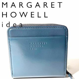 マーガレットハウエル(MARGARET HOWELL)の【人気】マーガレットハウエル 財布 二つ折り財布 ラウンドファスナー ブルー 青(財布)