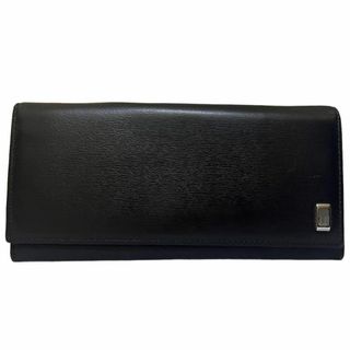 Dunhill - 良品 ダンヒル dunhill 長財布 折り財布 レザー 黒 金具ロゴ