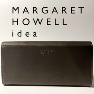 マーガレットハウエル(MARGARET HOWELL)のマーガレットハウエルアイデア ブラウン 被せ 長財布 ブラウン ユニセックス(財布)