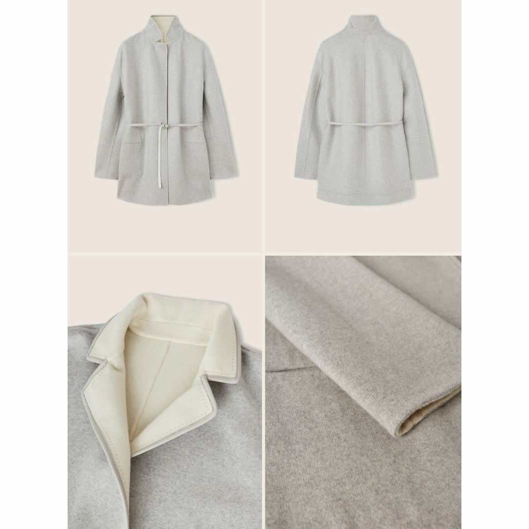 LORO PIANA(ロロピアーナ)の★Loro Piana★2023現行品★未使用★本革ベルト★ベビーカシミヤコート レディースのジャケット/アウター(その他)の商品写真