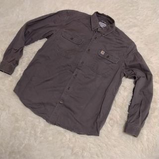 カーハート(carhartt)のCarhartt 長袖 シャツ M L相当 グレー(シャツ)