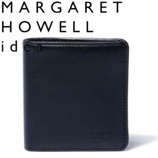 マーガレットハウエル(MARGARET HOWELL)のMARGARET HOWELL idea ナチュラルタンニング 二つ折り札入れ黒(折り財布)