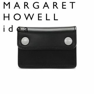 マーガレットハウエル(MARGARET HOWELL)の【新品】マーガレットハウエル アイデア タン コインケース ブラック コンパクト(折り財布)