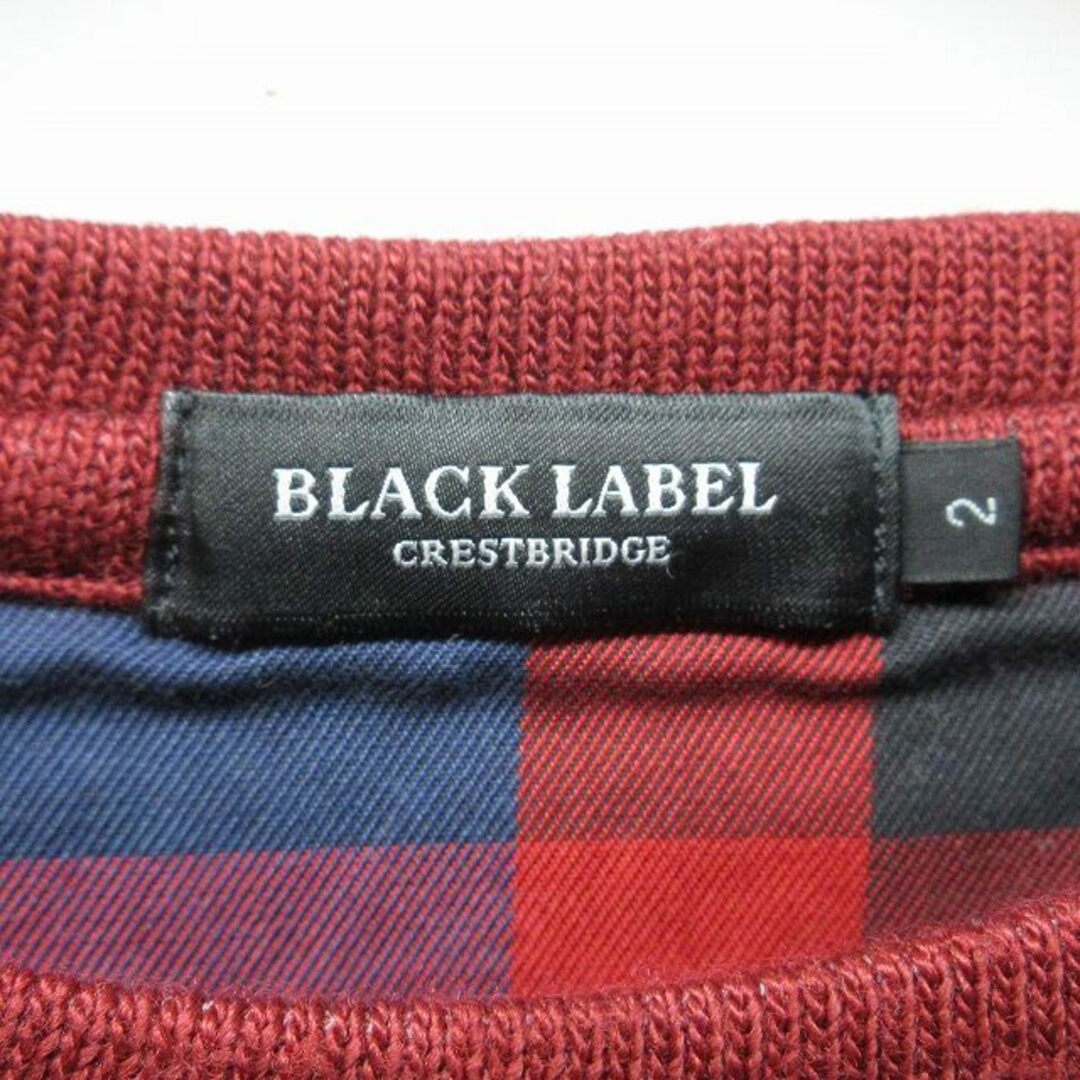 BLACK LABEL CRESTBRIDGE(ブラックレーベルクレストブリッジ)のブラックレーベルクレストブリッジ 美品 ニット セーター 裏地 チェック柄 2 メンズのトップス(ニット/セーター)の商品写真