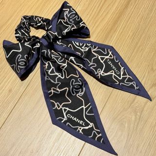 CHANEL - シャネル CHANEL スカーフ シルク ブラック×ホワイト×ピンク