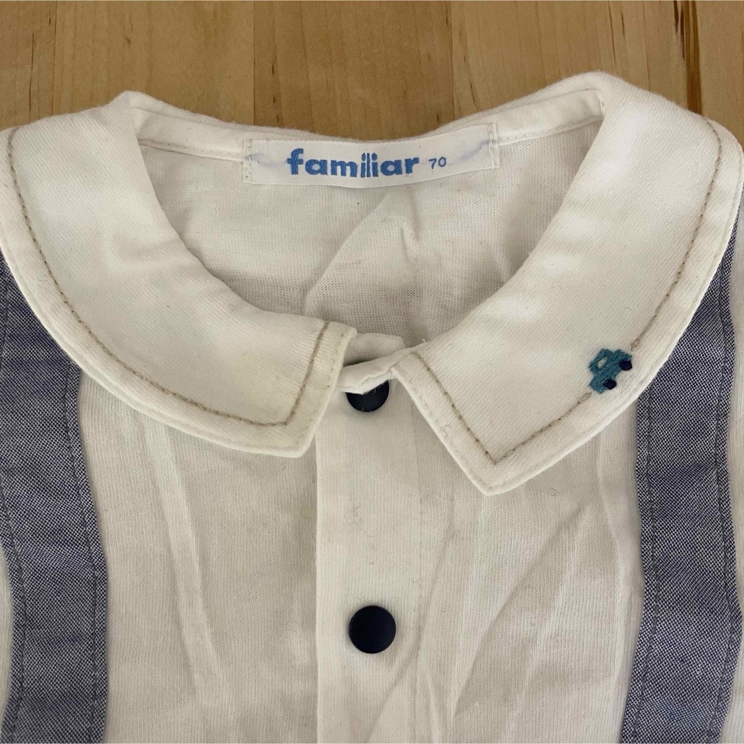 familiar(ファミリア)のfamiliar ロンパース　70サイズ　 キッズ/ベビー/マタニティのベビー服(~85cm)(カバーオール)の商品写真