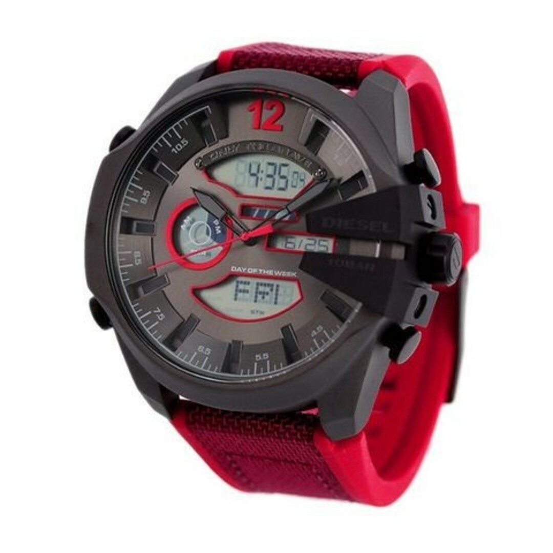 DIESEL(ディーゼル)のDIESEL ディーゼル 腕時計 レッド グレー メンズの時計(腕時計(アナログ))の商品写真