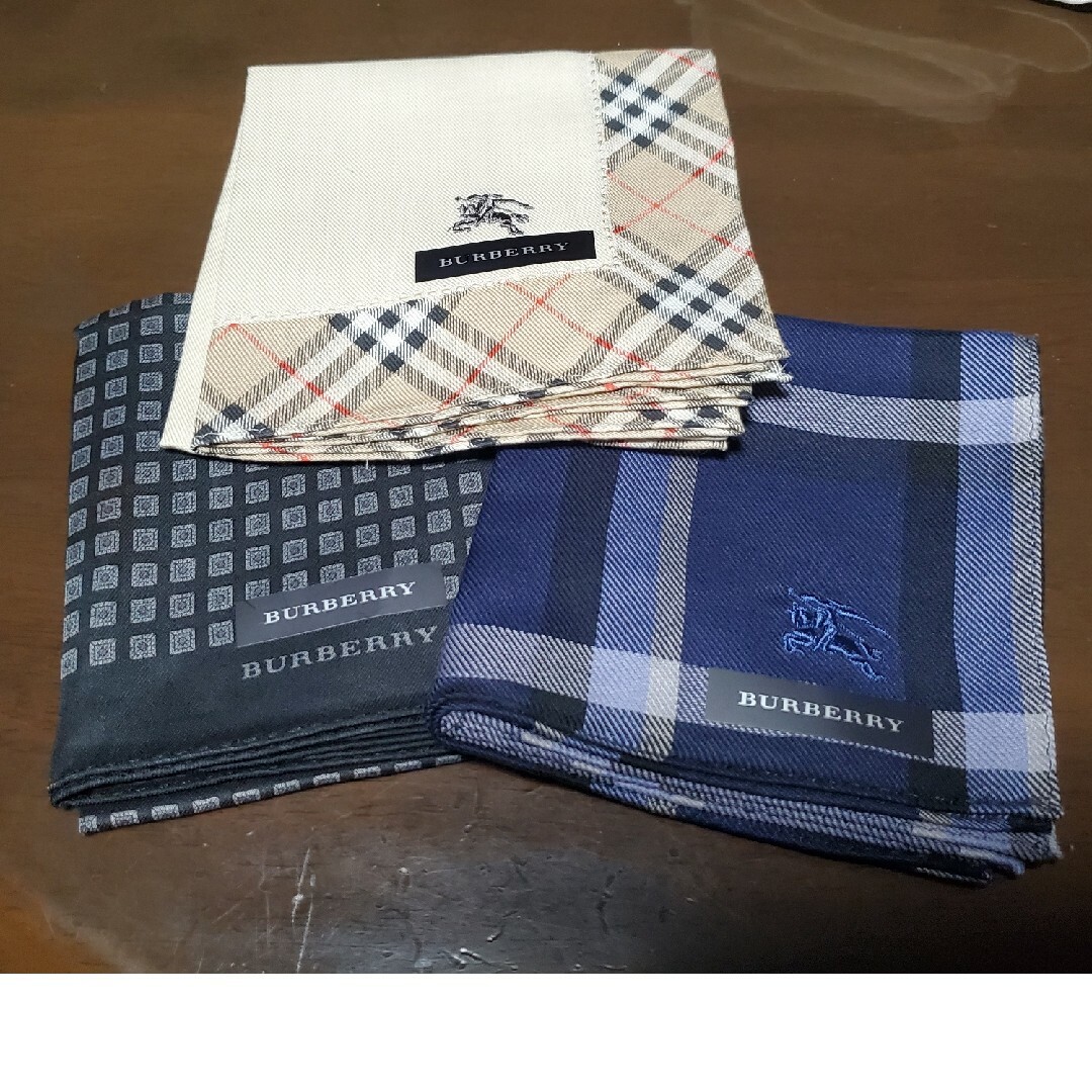 BURBERRY(バーバリー)のBURBERRYハンカチ3枚セット メンズのファッション小物(ハンカチ/ポケットチーフ)の商品写真