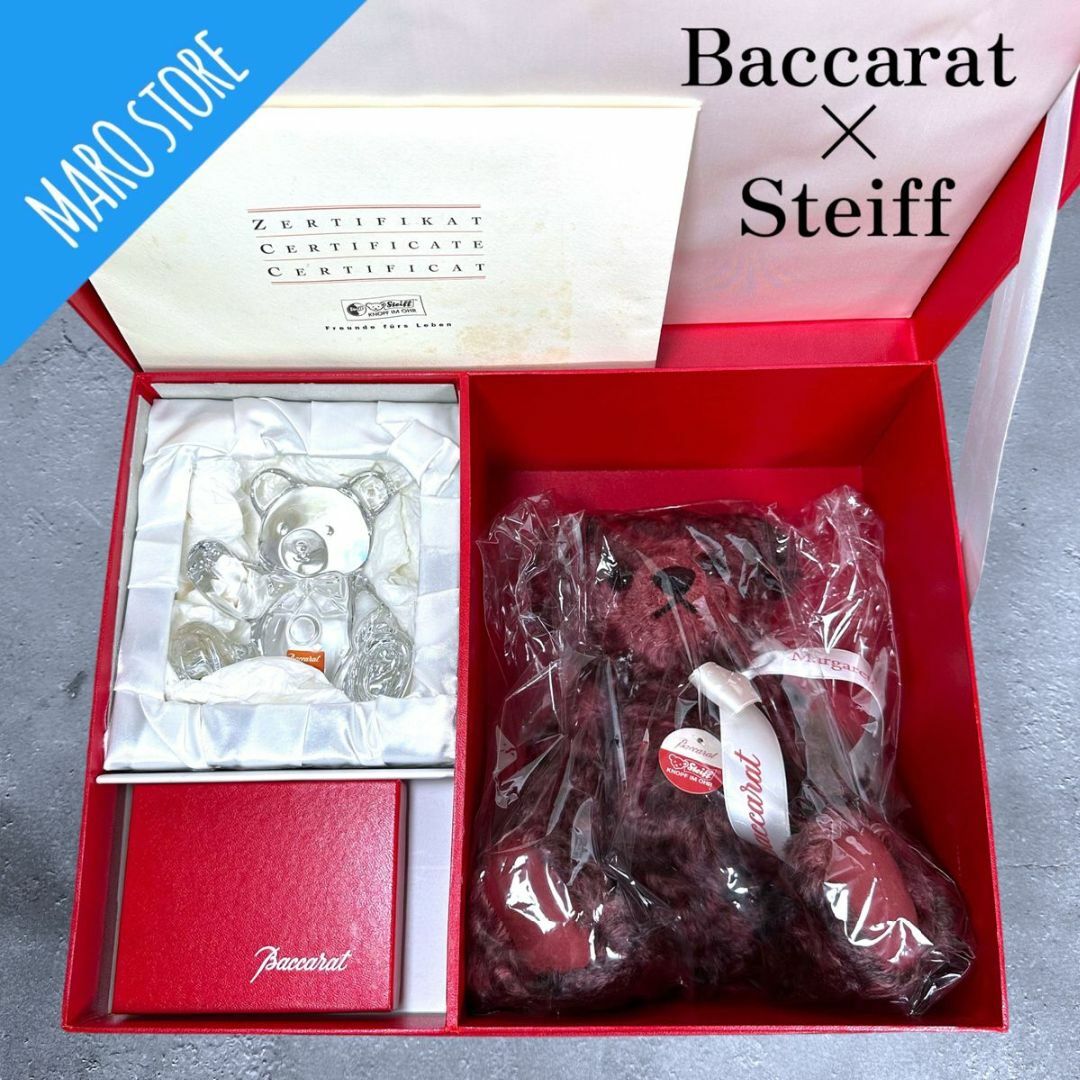 Baccarat(バカラ)の【美品】Baccarat × Steiff クリスタル テディベア 日本限定 インテリア/住まい/日用品のインテリア小物(置物)の商品写真