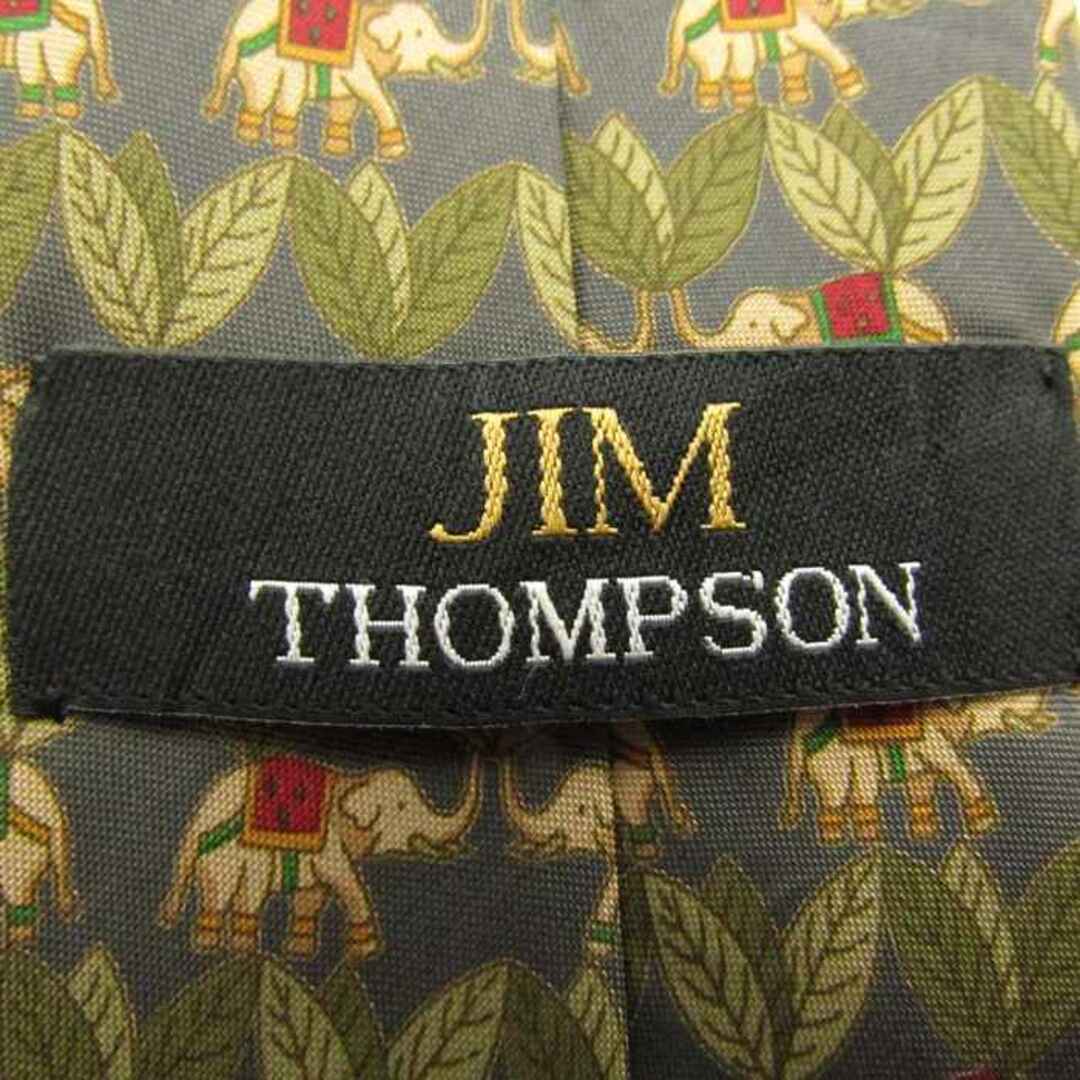 Jim Thompson(ジムトンプソン)のジムトンプソン ブランド ネクタイ ボタニカル柄 動物柄 総柄 メンズ グレー JIM THOMPSON メンズのファッション小物(ネクタイ)の商品写真