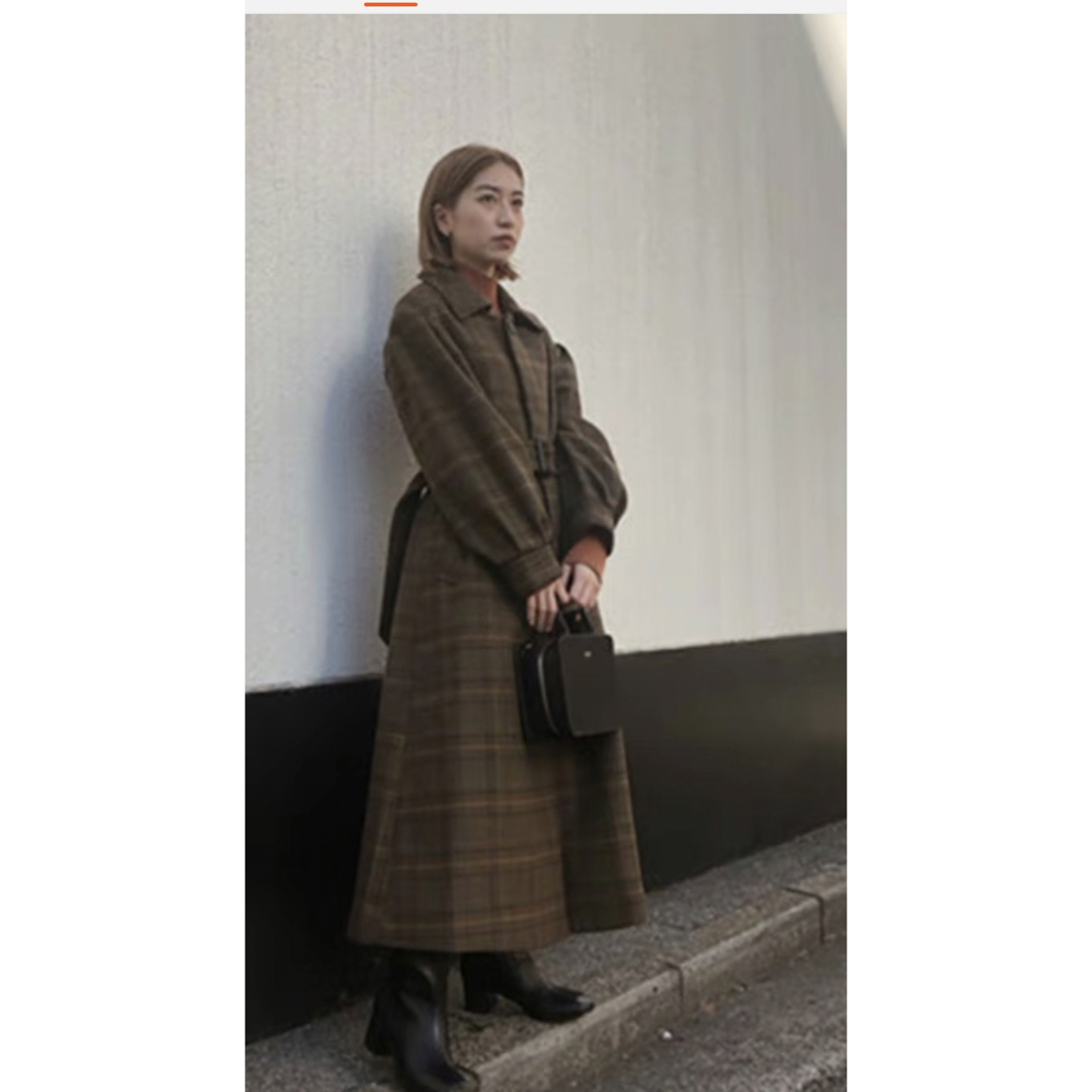 moussy チェック チェスター コート ロングロングコート