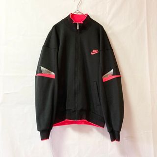 ナイキ(NIKE)の90s 銀タグ ナイキ トラックジャケット レトロ 刺繍ロゴ 短丈 太アーム L(ジャージ)