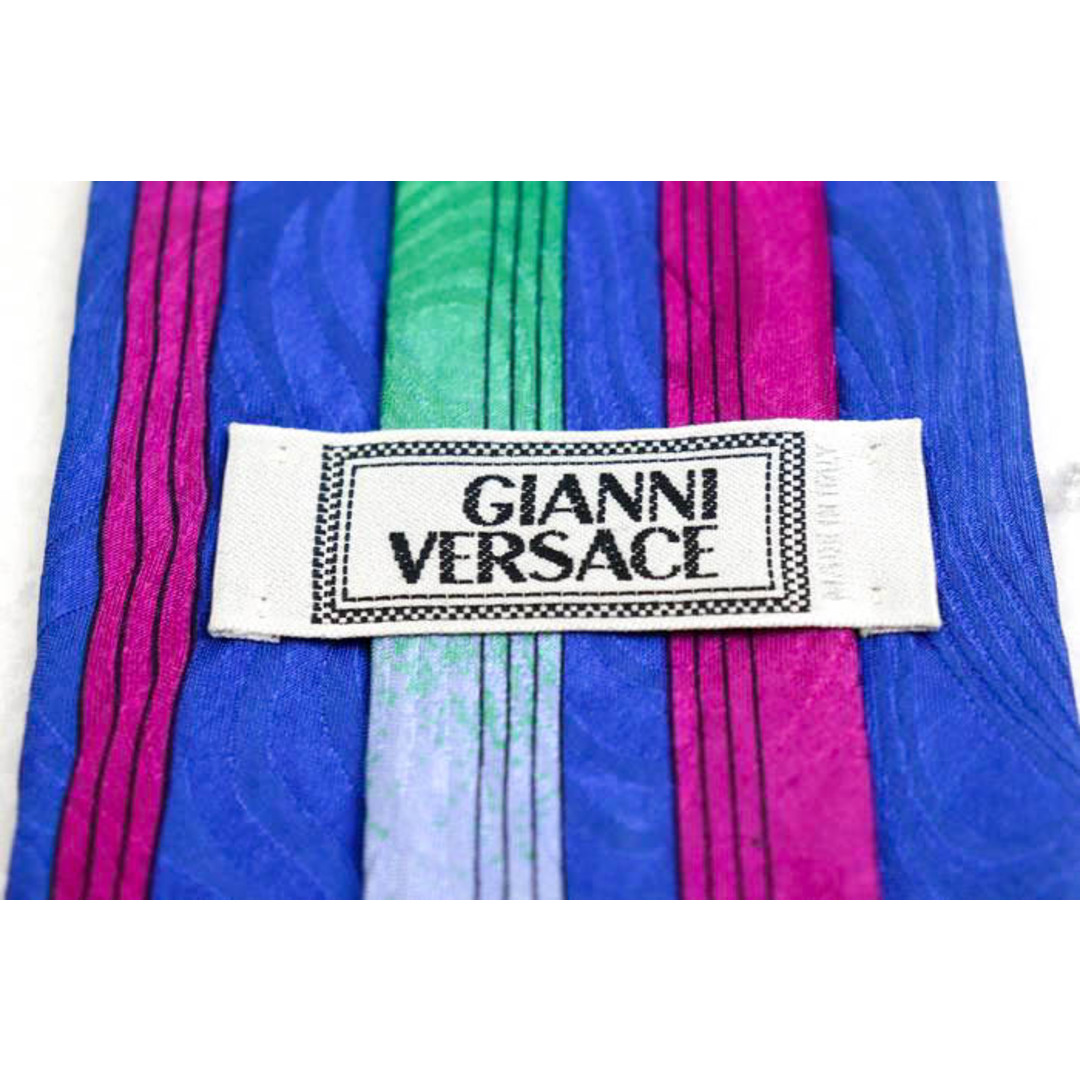 Gianni Versace(ジャンニヴェルサーチ)のジャンニ・ヴェルサーチ ブランド ネクタイ シルク メドゥーサ メンズ ブルー Gianni Versace メンズのファッション小物(ネクタイ)の商品写真