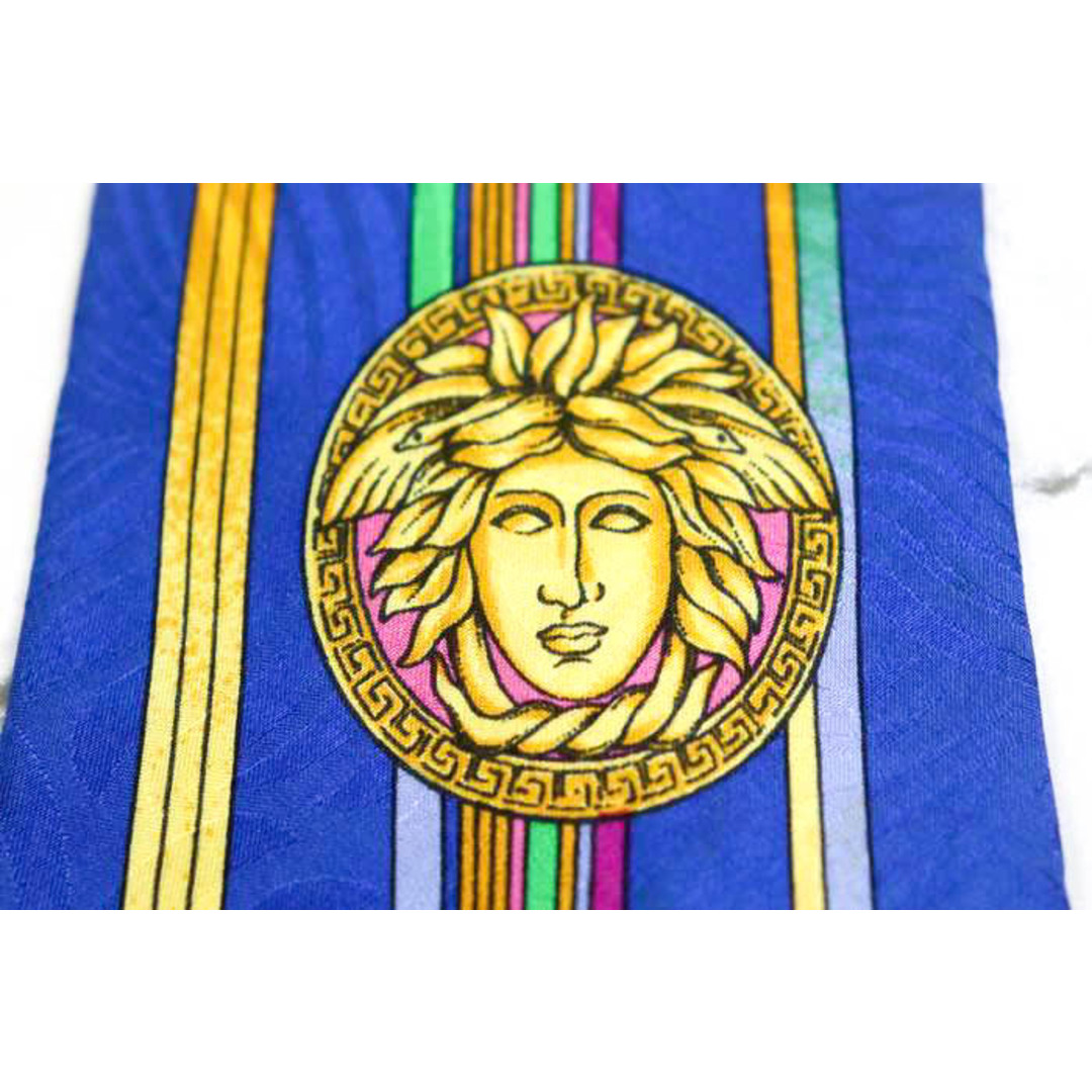 Gianni Versace(ジャンニヴェルサーチ)のジャンニ・ヴェルサーチ ブランド ネクタイ シルク メドゥーサ メンズ ブルー Gianni Versace メンズのファッション小物(ネクタイ)の商品写真