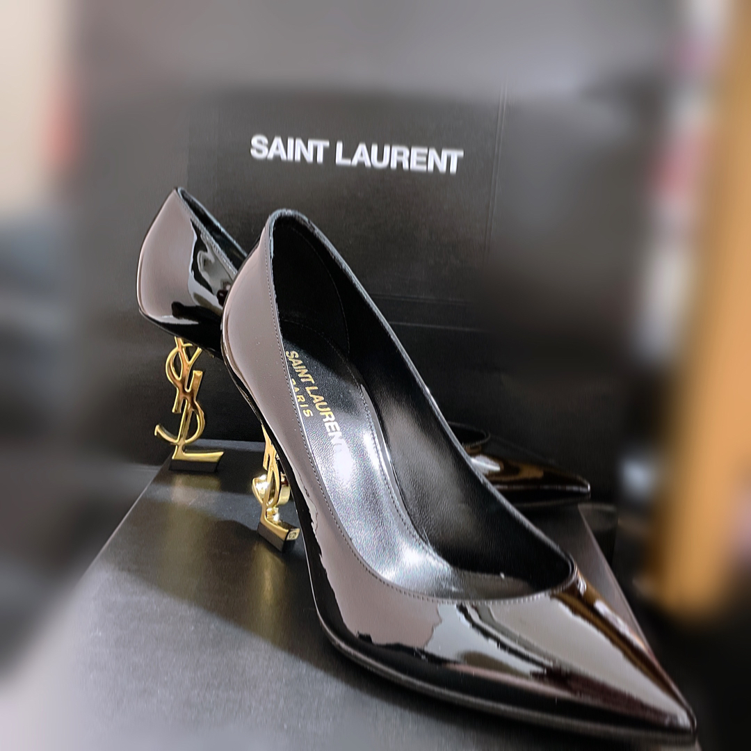 Saint Laurent - サンローラン オピウム パンプス ゴールドトーン