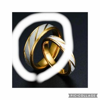 男性と女性のためのウェーブパターンリング 婚約指輪 高品質のステンレス鋼リング(リング(指輪))