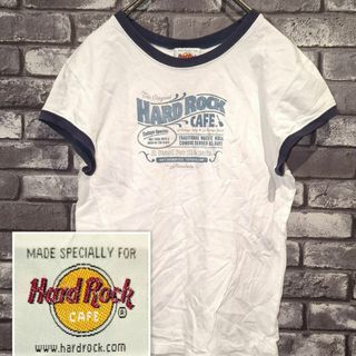 ハードロックカフェ(Hard Rock CAFE)のヴィンテージリンガーtシャツ　半袖　ハードロックカフェ　ビッグロゴプリント(Tシャツ(半袖/袖なし))