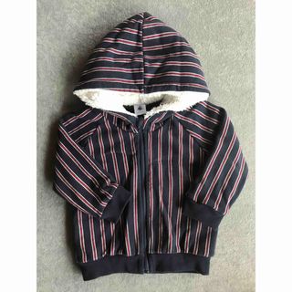 プチバトー(PETIT BATEAU)のプチバトー　パーカー ボーダー　24m/86cm　美品(ジャケット/上着)