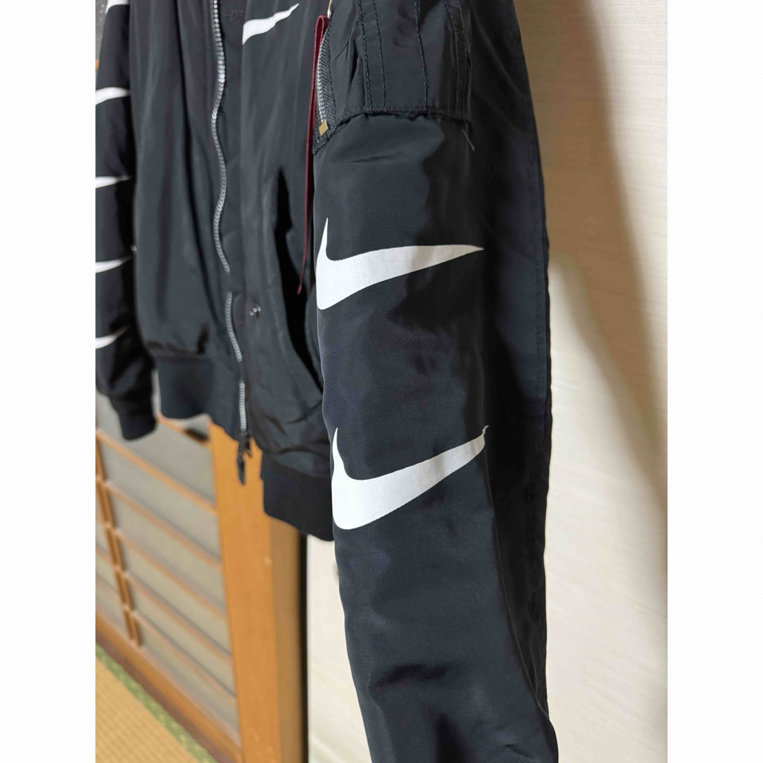 alpha(アルファ)のNIKE Alpha MA-1 Industries コラボ ジャケット 黒 メンズのジャケット/アウター(ナイロンジャケット)の商品写真