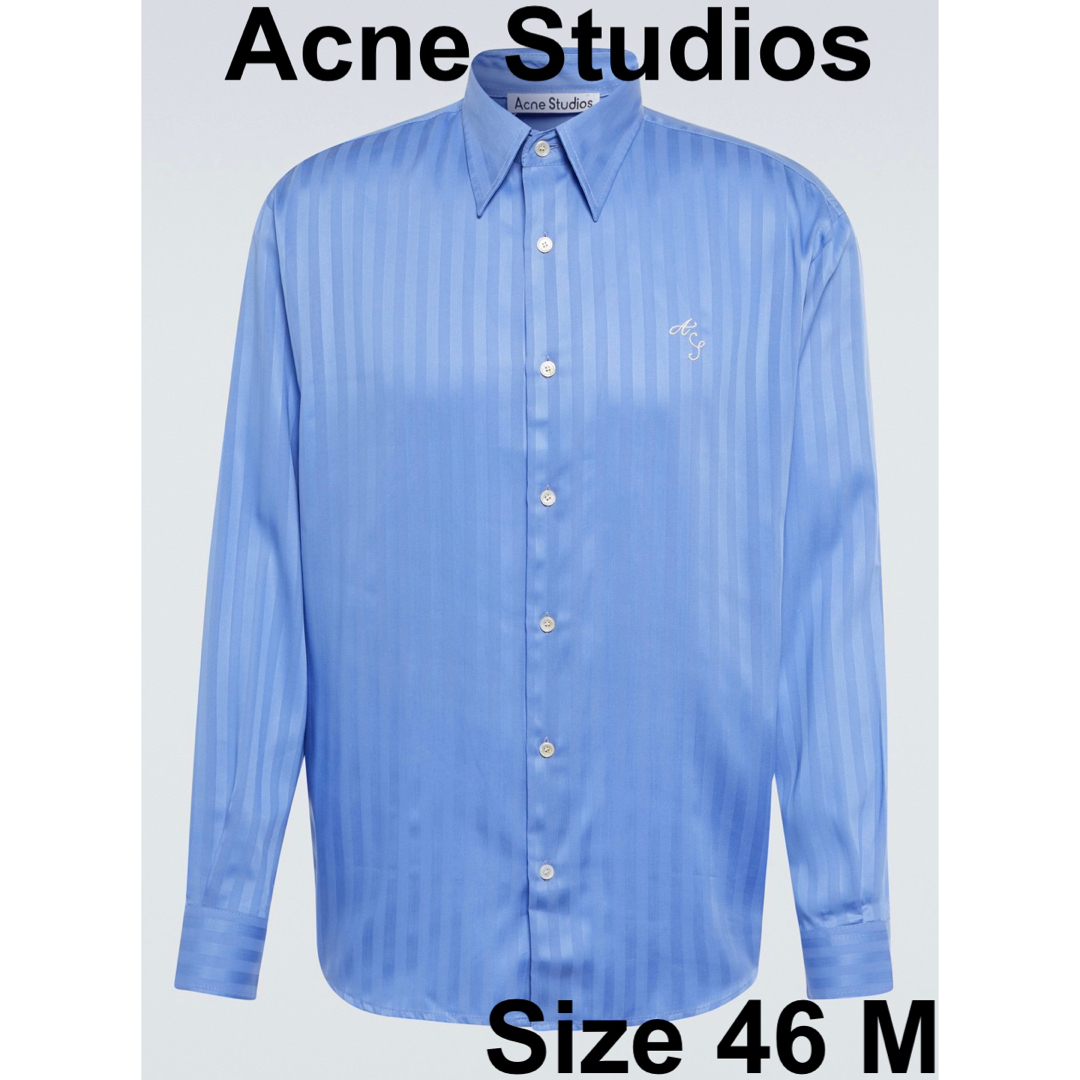 【新品未使用】ACNE STUDIOS ストライプ シャツ ブルー Mサイズのサムネイル