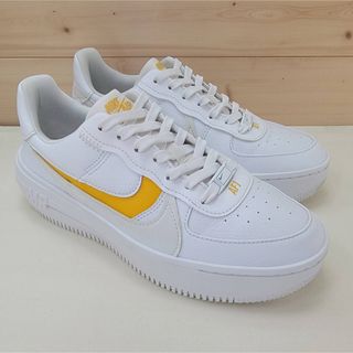 ナイキ(NIKE)のナイキ エアフォース1  プラットフォーム 白/黄 25㎝(スニーカー)