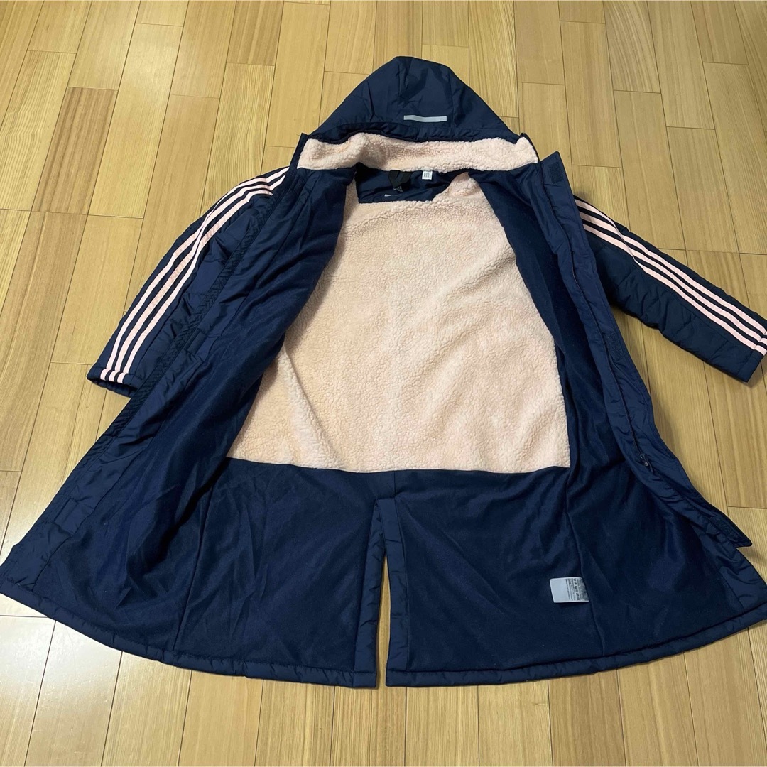 adidas(アディダス)の160 アディダスロングコート キッズ/ベビー/マタニティのキッズ服女の子用(90cm~)(ジャケット/上着)の商品写真