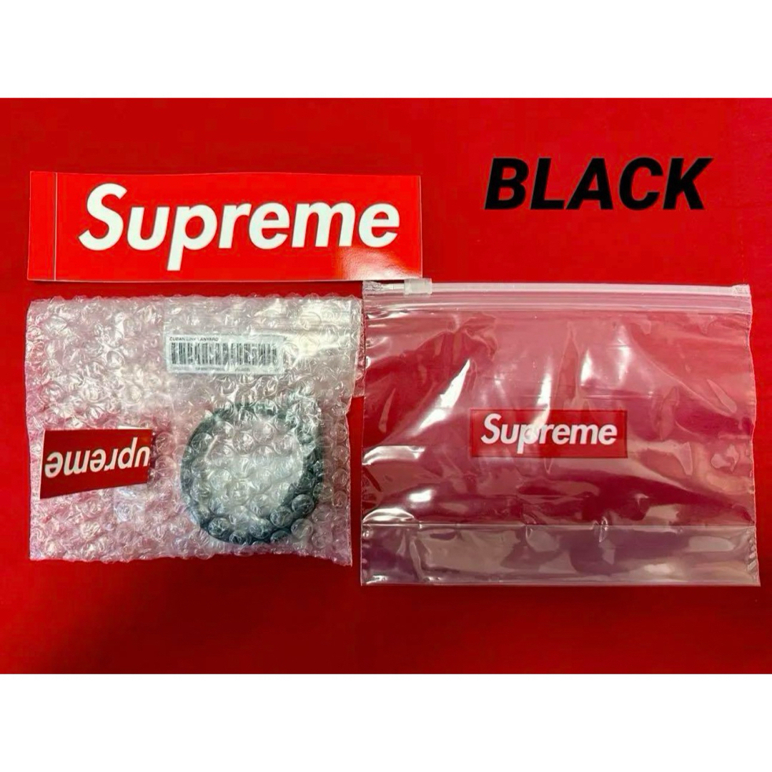 Supreme(シュプリーム)の✨未使用品✨Supreme cuban links lanyard 黒 レディースのファッション小物(その他)の商品写真