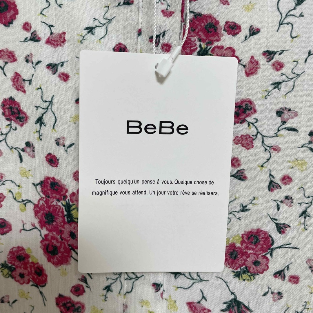 BeBe(ベベ)のべべ　Bebe シャツワンピース　130センチ　タグ付き未使用品 キッズ/ベビー/マタニティのキッズ服女の子用(90cm~)(ワンピース)の商品写真