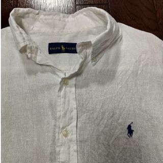 ポロラルフローレン(POLO RALPH LAUREN)のPOLO RALPH LAUREN　シャツ　M　白　リネン　麻(シャツ)