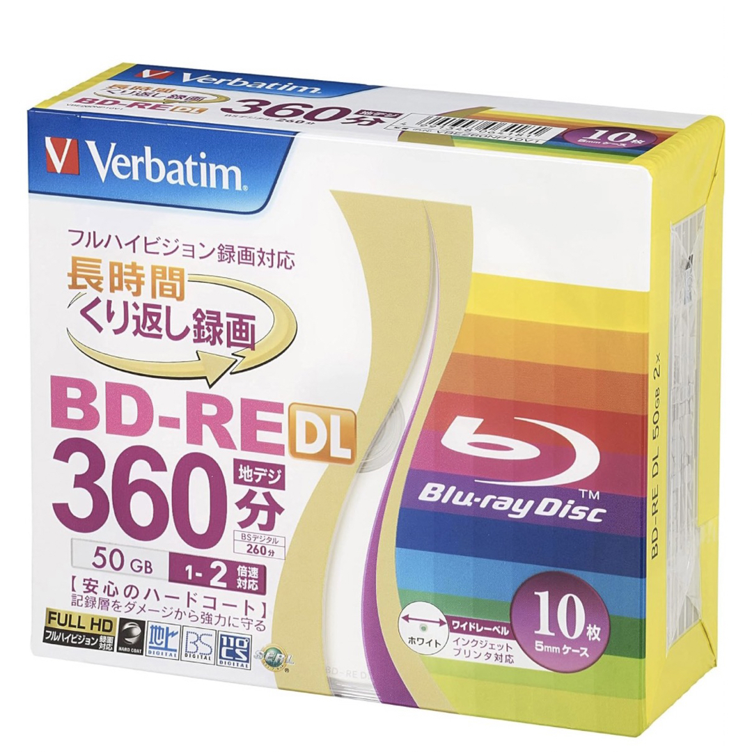 Verbatim - Verbatim BD-RE くり返し録画 2倍速 50GB 10枚の通販 by