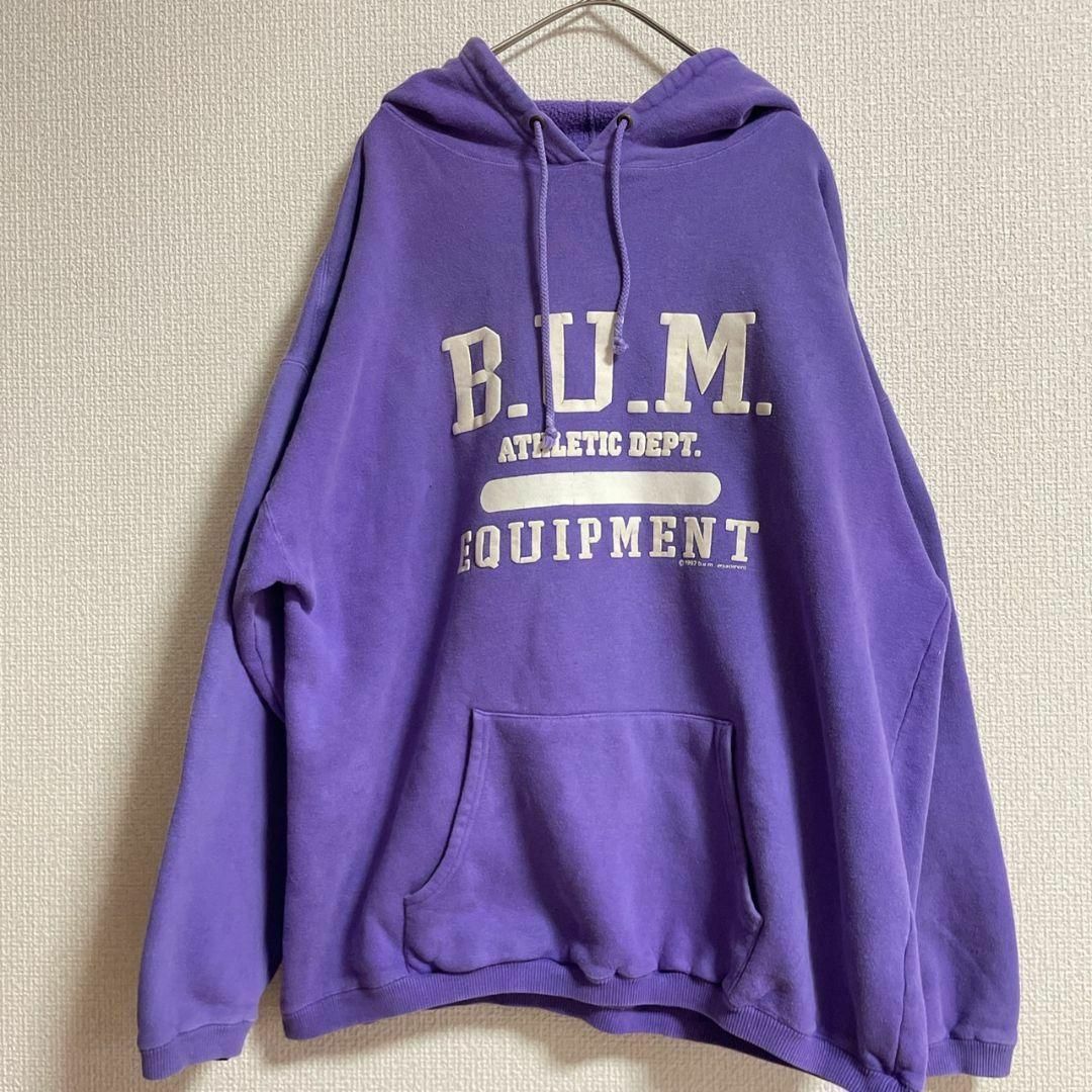 b.u.m パーカー L デカロゴ ワンポイントロゴ パーカー フード付き メンズのトップス(パーカー)の商品写真