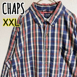 【美品】CHAPS チャップス チェック オーバーサイズ マルチカラー XXL(シャツ)