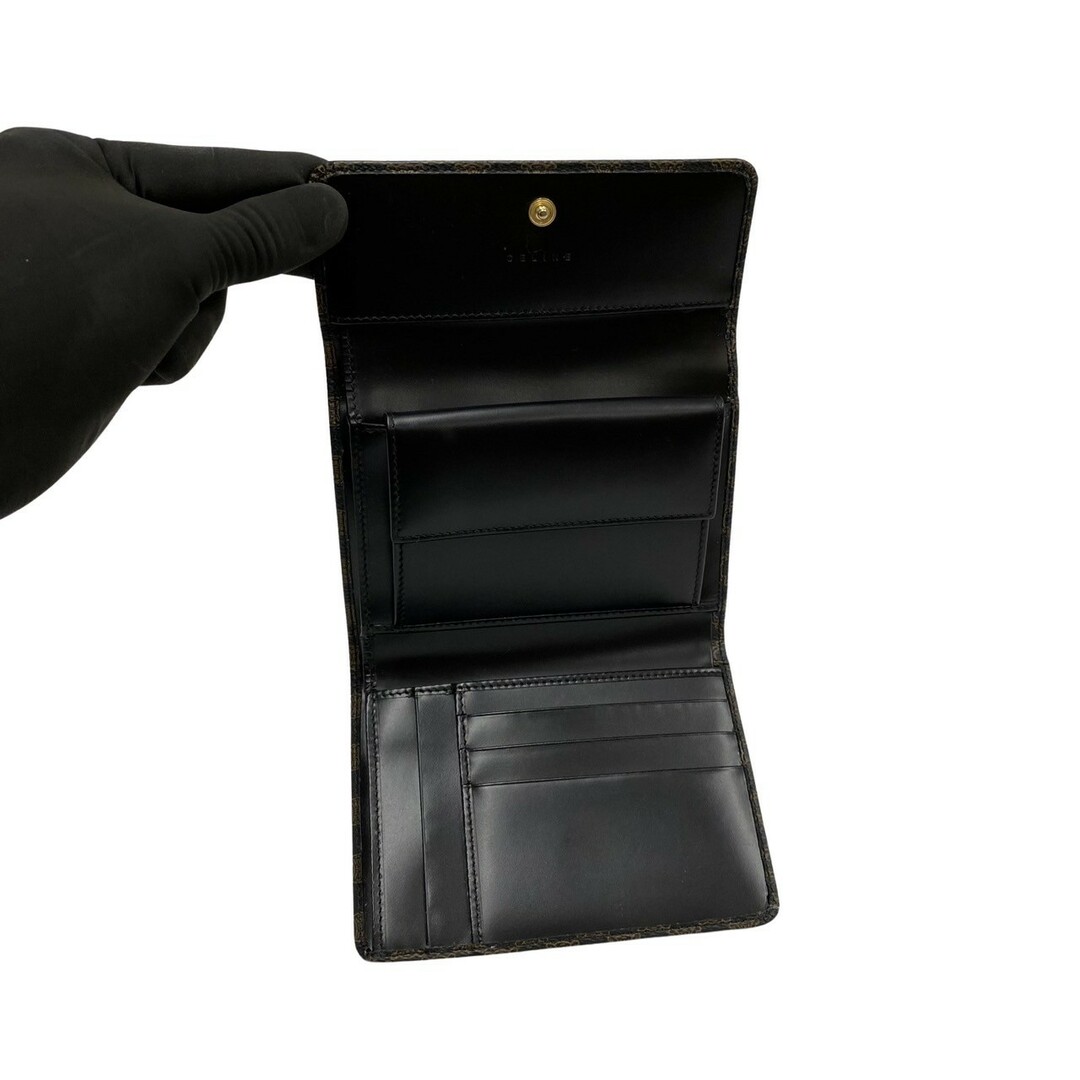 【特別価格】未使用・極美品❤︎CELINEセリーヌ トリオンフ 三ツ折財布　黒