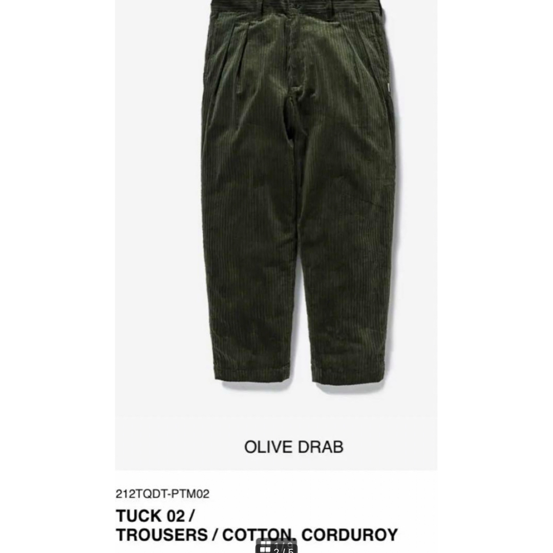 W)taps - WTAPS 21AW TUCK 02 TROUSERS CORDUROYの通販 by shop
