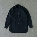 【ブラック】【S】NOTO QUALITY リラックスバンドカラーシャツ<ブラック>