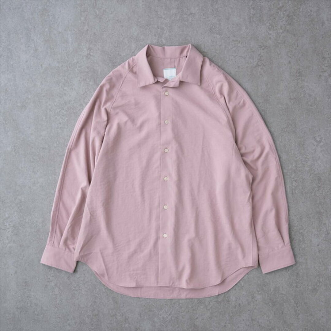 【アッシュピンク】リラックスラグランスリーブシャツ<アッシュピンク> レディースのトップス(シャツ/ブラウス(長袖/七分))の商品写真