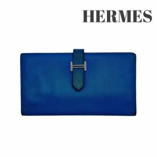 エルメス ベアン 財布(レディース)(ブルー・ネイビー/青色系)の通販