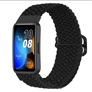 【新品未開封】伸縮ナイロンベルト 黒色 Huawei band 8用　1本(その他)