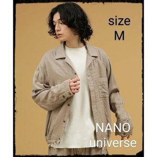 ナノユニバース(nano・universe)の【美品】LB.03/マシュマロガーゼドローストリングシャツ(シャツ)