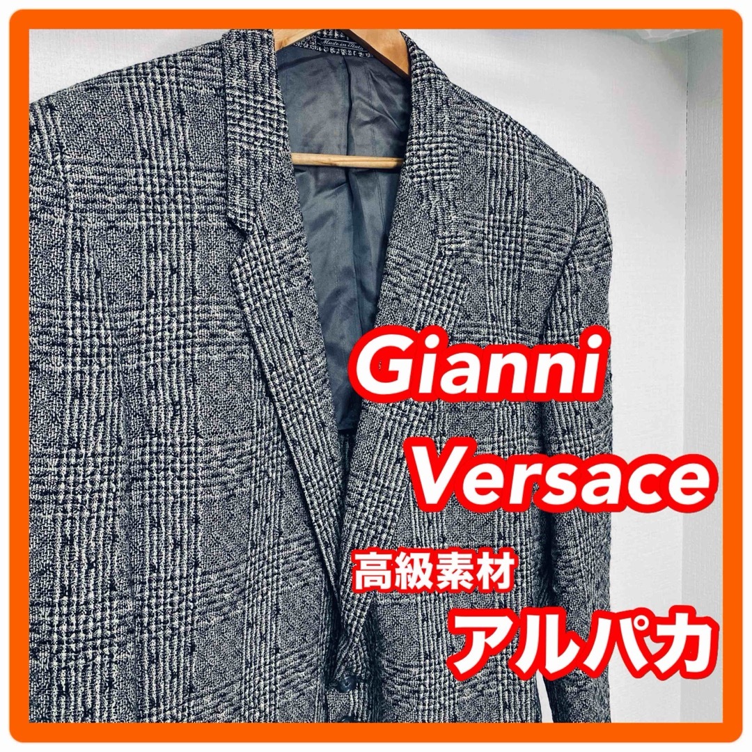 Gianni Versace ジャケット チェック柄 レトロ アルパカのサムネイル