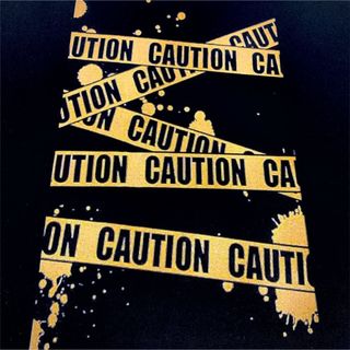 イニシャル 新品 CAUTION 規制線 テープ 注意 危険 事件 立ち入り禁止