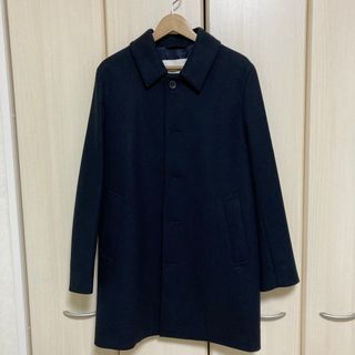 極美品 マッキントッシュ ステンカラーコート ネイビー フード SIZE:38-