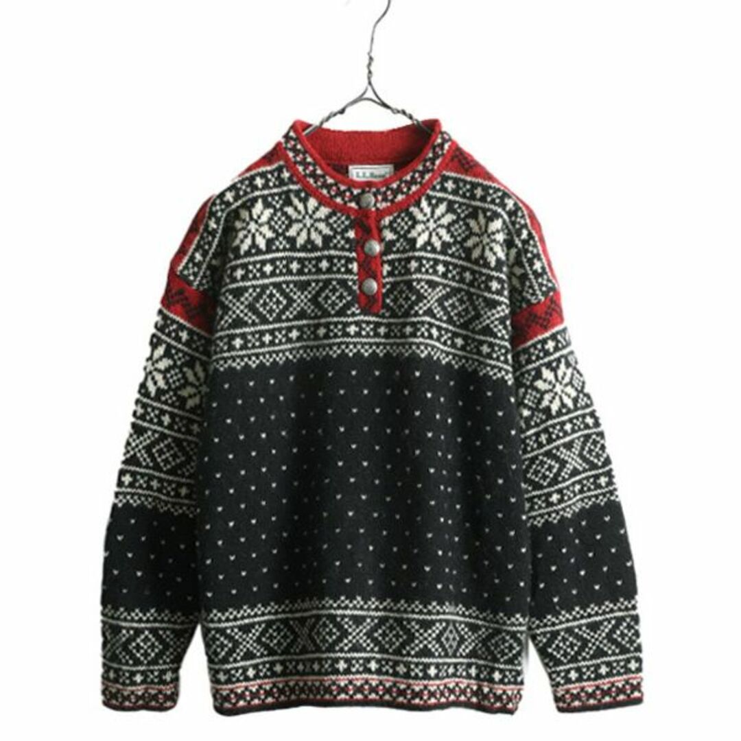 円高還元 L.L.Bean ウールニット ノルディック LLビーン USA製 90s - 女性用