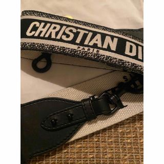 クリスチャンディオール(Christian Dior)のクリスチャンディオール刺繍入り ショルダーストラップ(ショルダーバッグ)