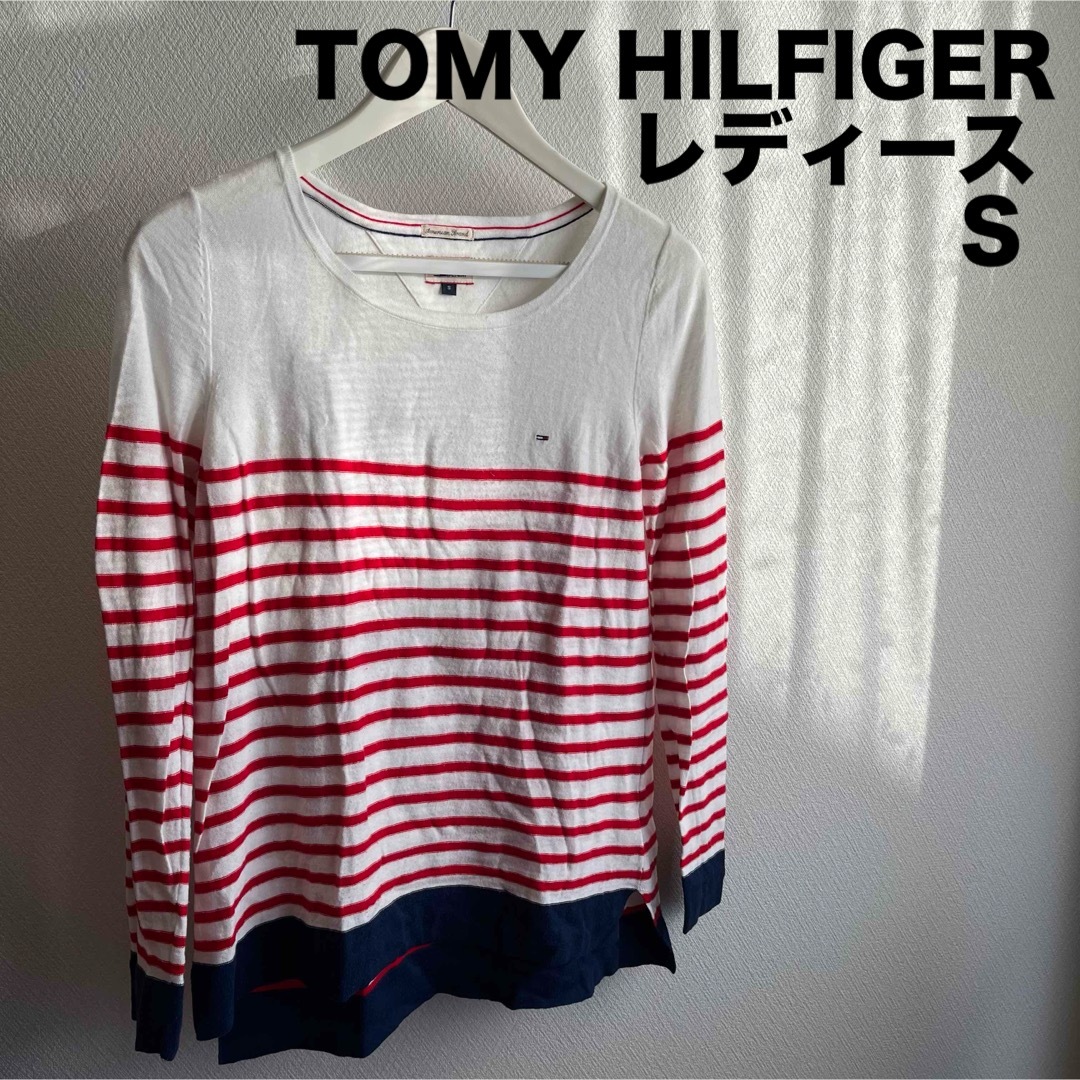 TOMMY HILFIGER(トミーヒルフィガー)の【TOMY HILFIGER】トミーヒルフィガー 綿ボーダーニットセーター レディースのトップス(ニット/セーター)の商品写真