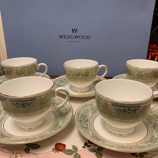 ウェッジウッド(WEDGWOOD)の未使用　ウェッジウッド  コロンビア　セージグリーン  リー　カップ＆ソーサー(食器)