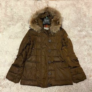 モンクレール(MONCLER)のMONCLER　モンクレール　ダウンジャケット　ファー　ブロンズ(ダウンジャケット)