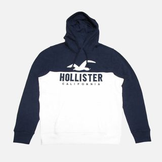 ホリスター(Hollister)の★新品★ホリスター★アップリケプルオーバーパーカー(Navy/White/XL)(パーカー)